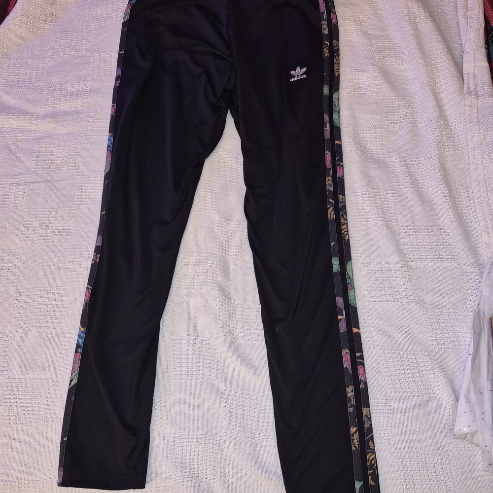 ☀️2/$29 Sale! adidas Black Leggings with Colorful Side stripes